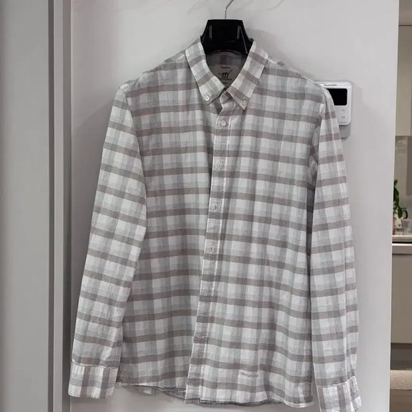 [BUNJANG] Henry Cotton's Checkered Shirt (Size 110, Fits 105) / 헨리코튼 셔츠 110(실사이즈 105정도)
