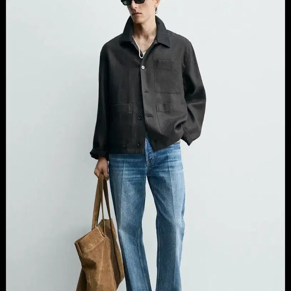 [BUNJANG] ZARA Linen-Cotton Blend Relaxed Fit Overshirt XL / ZARA자라 린넨-코튼 콤비 릴렉스핏 오버셔츠 XL