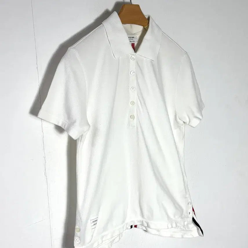 [BUNJANG] Thom Browne White Three-Stripe T-Shirt / 톰브라운 반팔