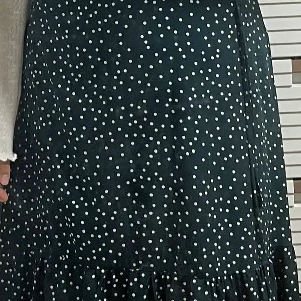 [BUNJANG] Adjustable Strap Long Wrap V-Neck Dress for Resort Outings and Dates / 초록 원피스 롱 랩 브이넥 휴양지 나들이 데이트