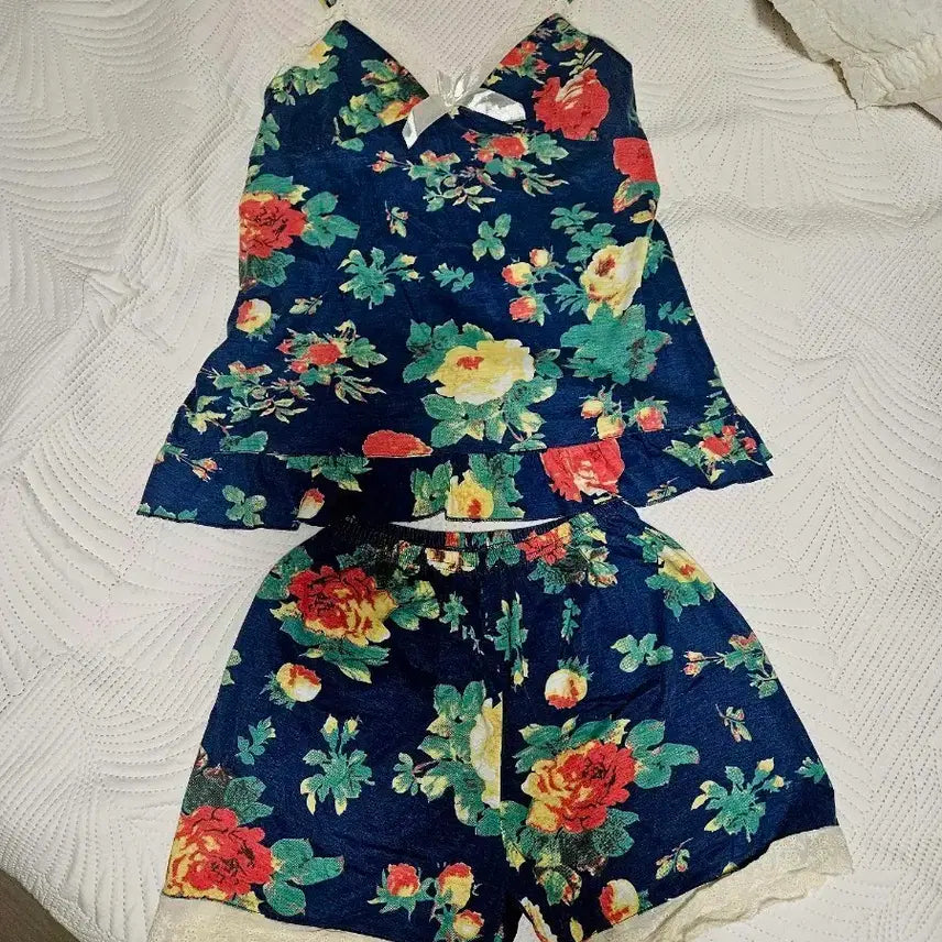 [BUNJANG] Floral Print Pajama Set / 꽃무늬 잠옷 세트