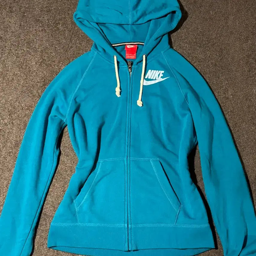 [BUNJANG] Nike Slim Fit Teal Y2K Hoodie Zip-Up / [유일매물] 나이키 슬림핏 청록 y2k 후드집업