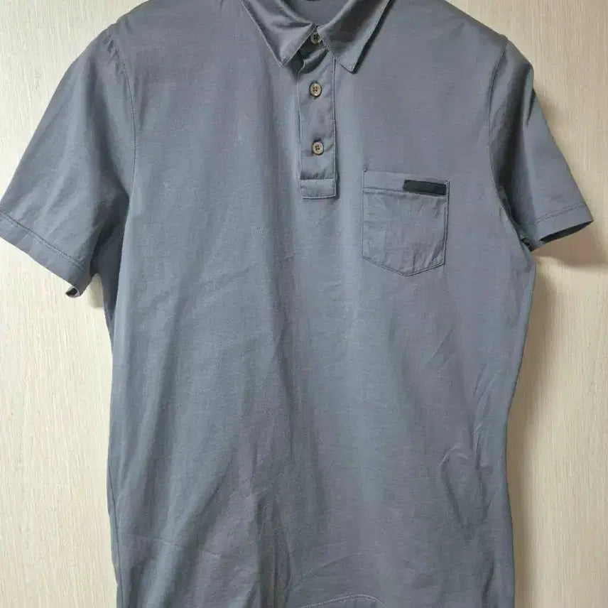 [BUNJANG] Prada Men's Cotton Short-Sleeve Polo Shirt / (정품) 프라다 카라티 남성 95 코튼 반팔