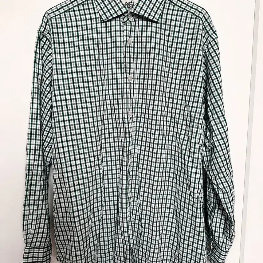 [BUNJANG] Hermes Vintage Checkered Shirt Size 43 / 빈티지 에르메스 체크 셔츠 hermes 43사이즈