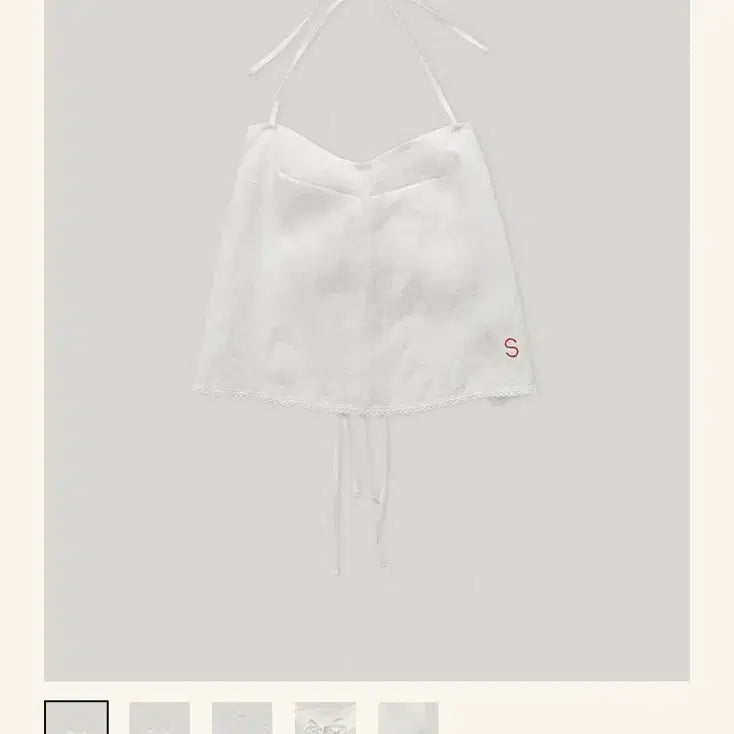 [BUNJANG] Smoothmood Laura Halter Neck Top (Ivory) / [새상품] 스무드무드 로라 홀터 넥 탑(아이보리)