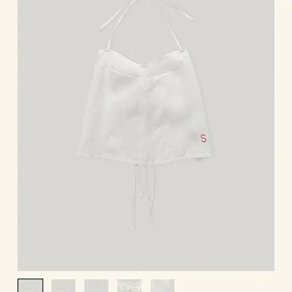 [BUNJANG] Smoothmood Laura Halter Neck Top (Ivory) / [새상품] 스무드무드 로라 홀터 넥 탑(아이보리)
