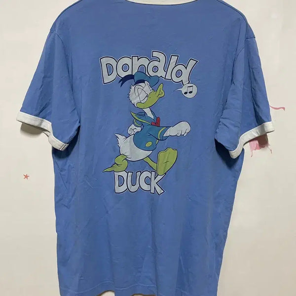 [BUNJANG] Uniqlo Disney Donald Duck Ringer T-shirt / 유니클로 디즈니 도날드덕 링거티