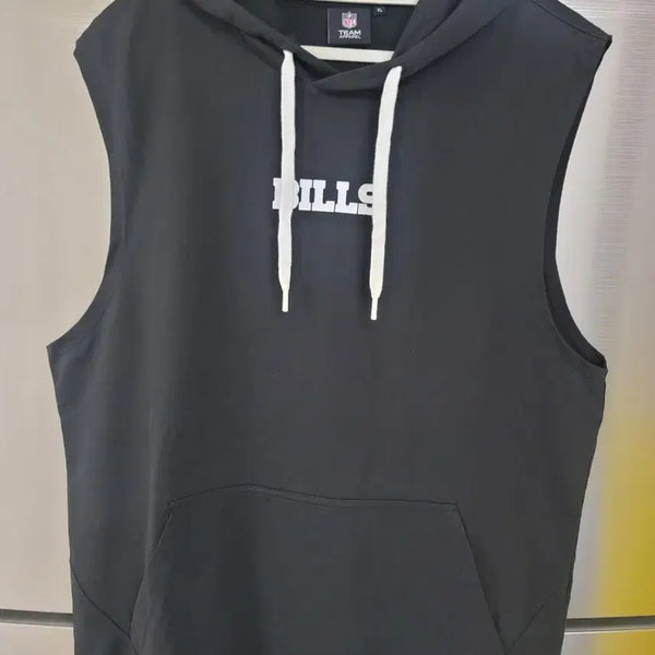 [BUNJANG] NFL Buffalo Bills Sleeveless Hoodie Black XL / NFL 빌스 민소매 후드티 검정 XL 새상품급