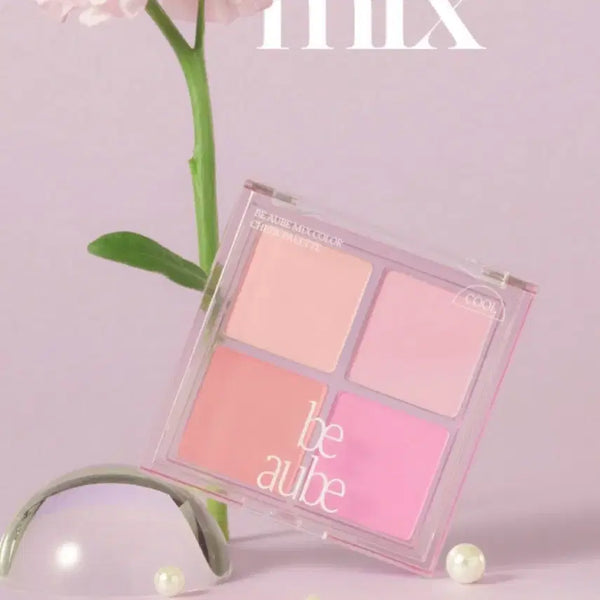 [BUNJANG] BE'OME Mix Match Cheek Palette Cool Mix & Rose Garden Blusher (Sealed) / 비오브 믹스매치 치크 팔레트 쿨믹스, 로즈가든 블러셔