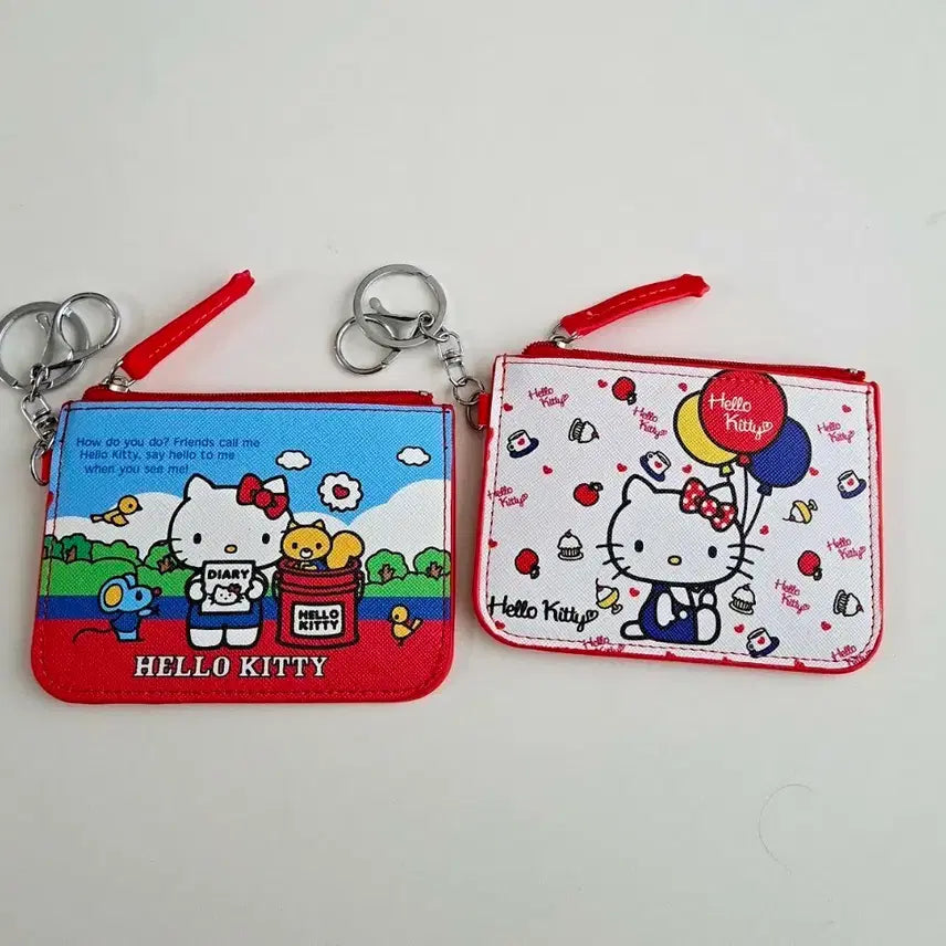 [BUNJANG] Hello Kitty Coin Card Keychain Pouch Wallet / 키티 동전 카드 명함 키링 포켓 슬림 파우치 지갑