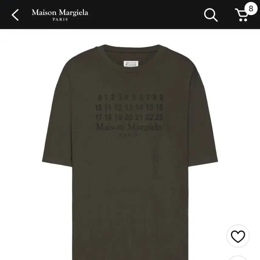 [BUNJANG] Maison Margiela Numeric Logo T-Shirt Grey S / 새상품) 메종 마르지엘라 숫자 로고 티셔츠 그레이 S