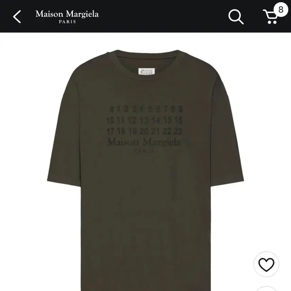 [BUNJANG] Maison Margiela Numeric Logo T-Shirt Grey S / 새상품) 메종 마르지엘라 숫자 로고 티셔츠 그레이 S
