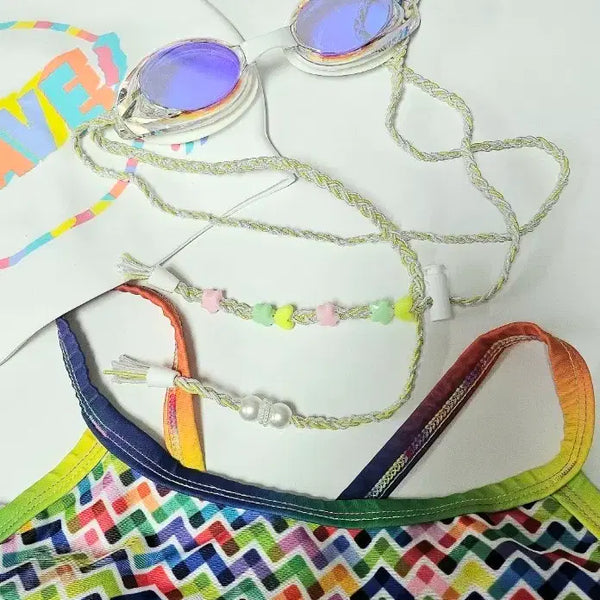 [BUNJANG] Handmade Swim Goggles Strap (Lime Lemon) / 수제 수경끈 (라임 레몬)