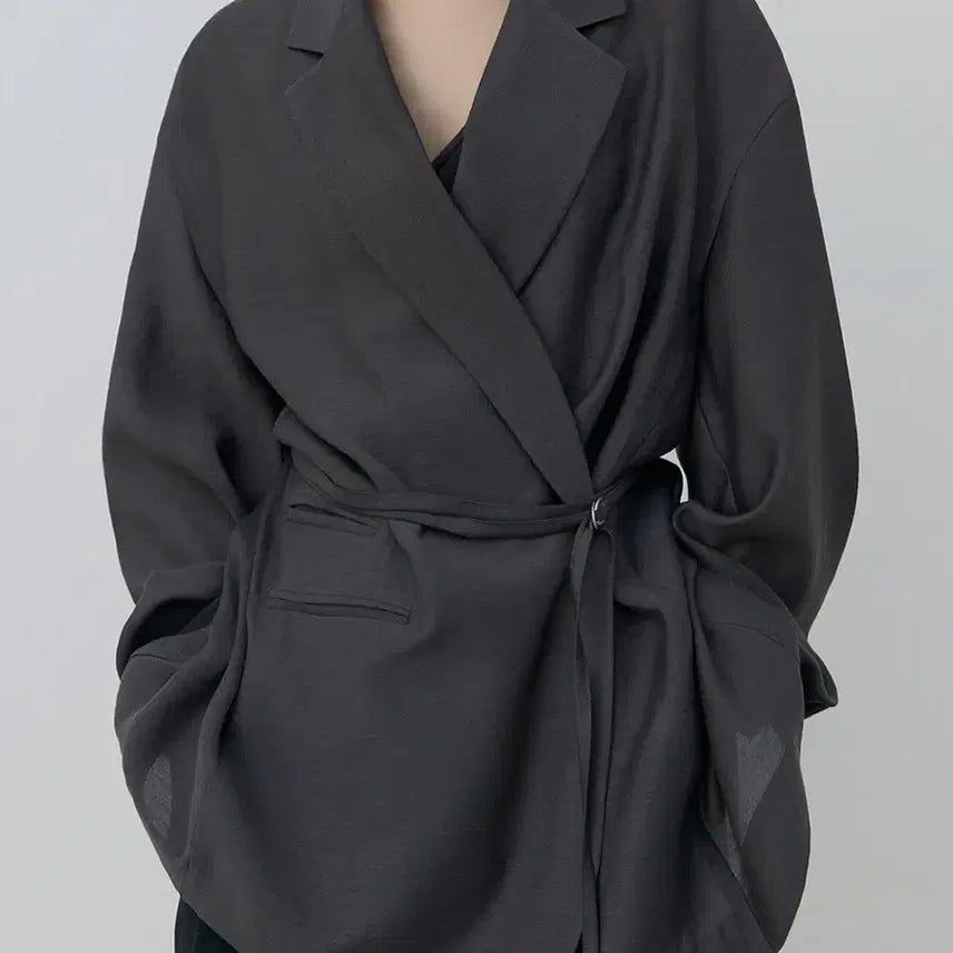 [BUNJANG] OFC Twist Over Tie Jacket (Ash Brown) / ofc Twist Over Tie Jacket (ash brown)