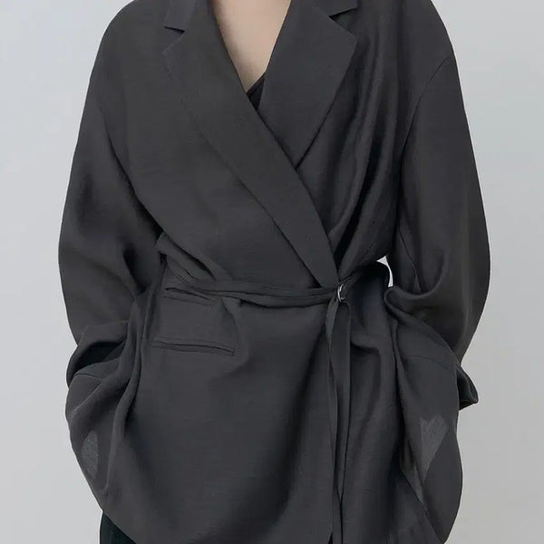 [BUNJANG] OFC Twist Over Tie Jacket (Ash Brown) / ofc Twist Over Tie Jacket (ash brown)
