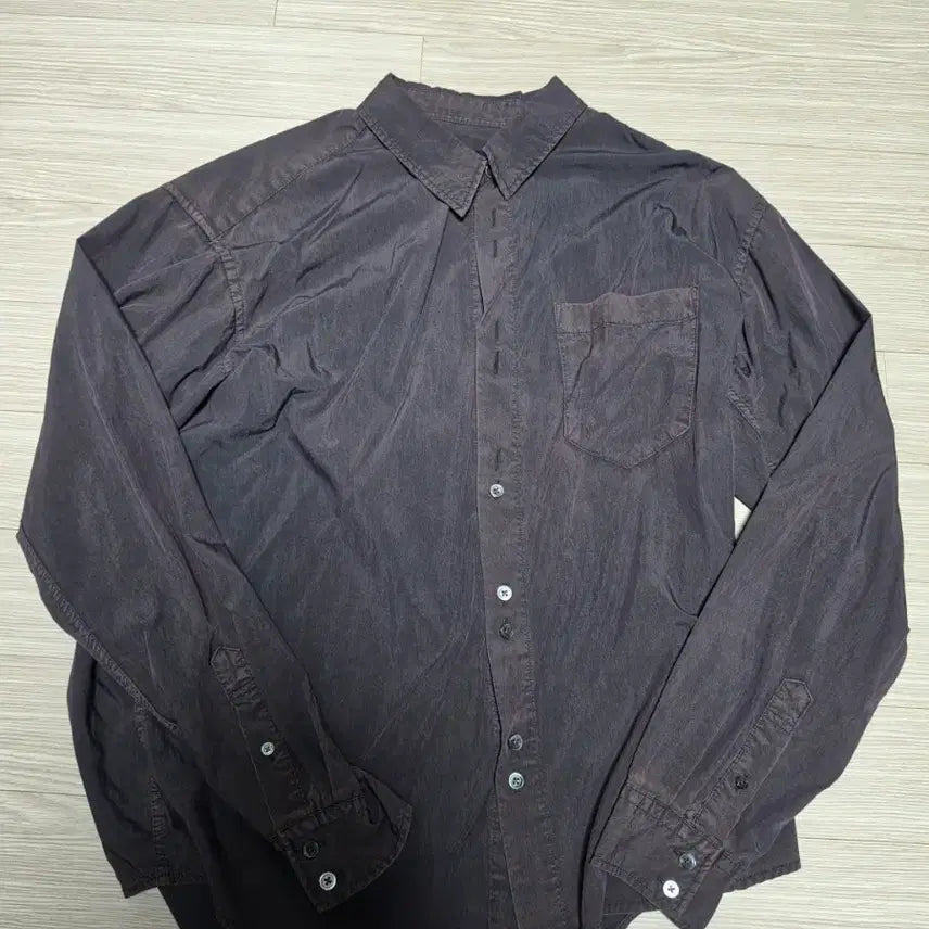 [BUNJANG] Hatching Room Lana Shirt Brown Charcoal / 2 해칭룸 라나 셔츠 브라운 차콜