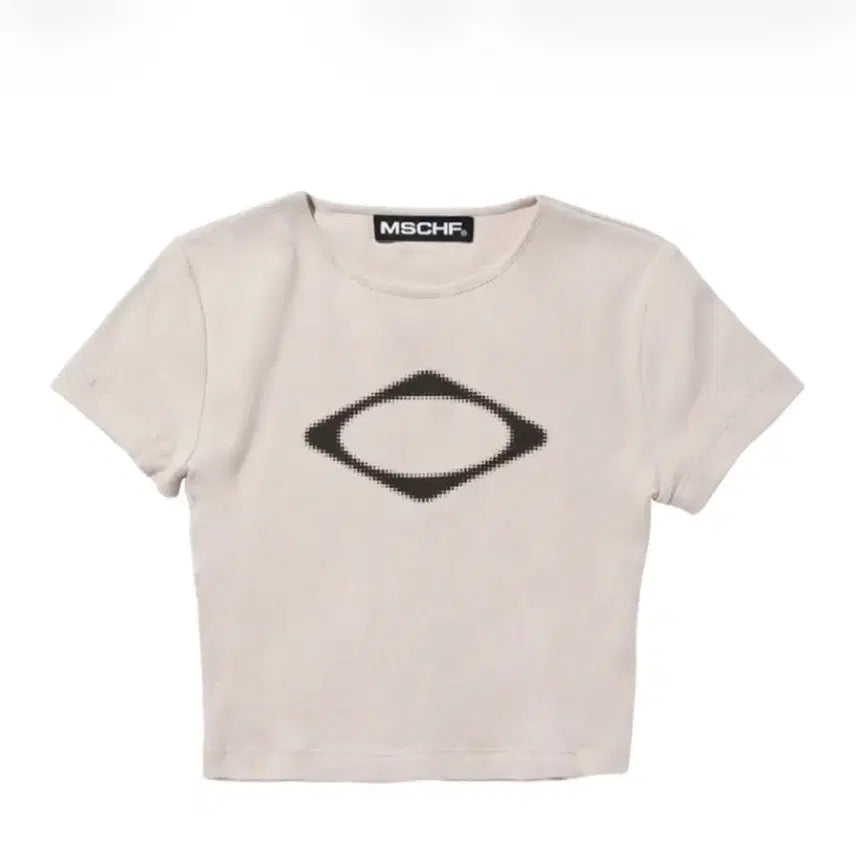 [BUNJANG] Mischief Rhombus Blur T-Shirt Mini Light Beige / 미스치프 롬버스 블러 티셔츠 미니 라이트 베이지