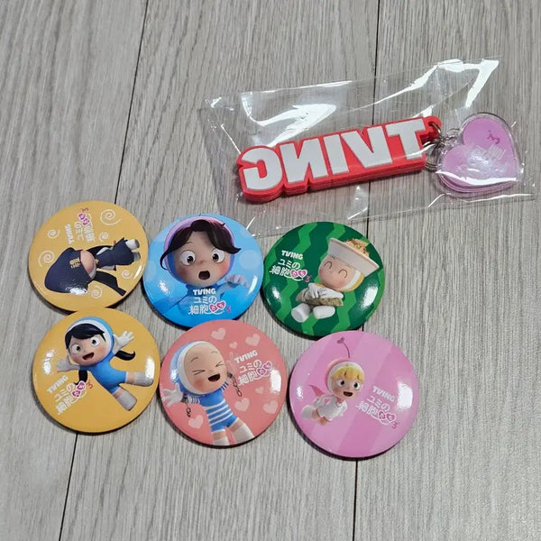 [BUNJANG] Yumi's Cells Badge & Keyring Set / 유미의세포들 뱃지 키링
