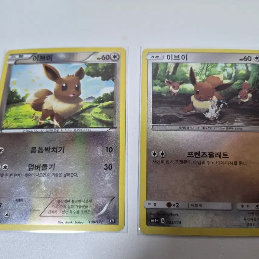 [BUNJANG] Pokemon Card Ancient Eevee Set (2 Cards) / 포켓몬 카드 고대 이브이 2장
