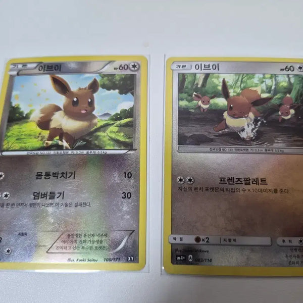 [BUNJANG] Pokemon Card Ancient Eevee Set (2 Cards) / 포켓몬 카드 고대 이브이 2장