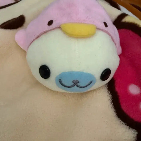 [BUNJANG] Sanrio Kuromi Pink Duck Mascot Plush / 고전 산엑스 핑크오리 시로고마 마스코트 누이 인형