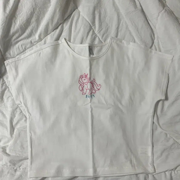 [BUNJANG] Soft Seoul Unicorn T-Shirt White / 소프트서울 반팔티 유니콩