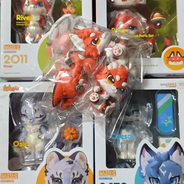 [BUNJANG] Fluffy Land Nendoroid 3 Types Set (River, Oslo, Caesar) + River Parts + Good Smile River Huggy / 플러피랜드 넨도 3종 리버,오슬로,시저,리버 파츠,굿스마 리버 허기