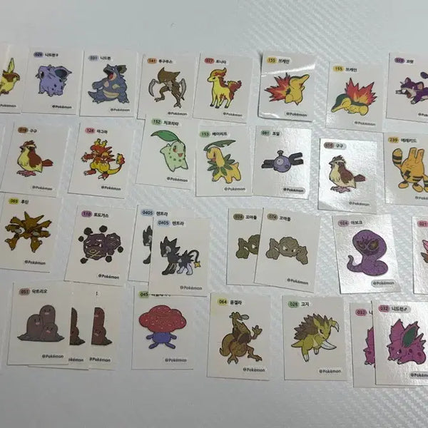 [BUNJANG] Pokemon, MapleStory, Cookie Run Sticker Bundle (141 pcs) / 포켓몬 띠부실 ,메이플, 쿠키런 일괄 141개