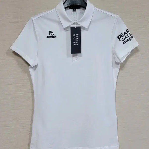 [BUNJANG] PEARLY GATES Women's Logo Print Short Sleeve Polo T-Shirt / 파리게이츠 여성 로고 나염 카라 반팔티셔츠 (새상품)