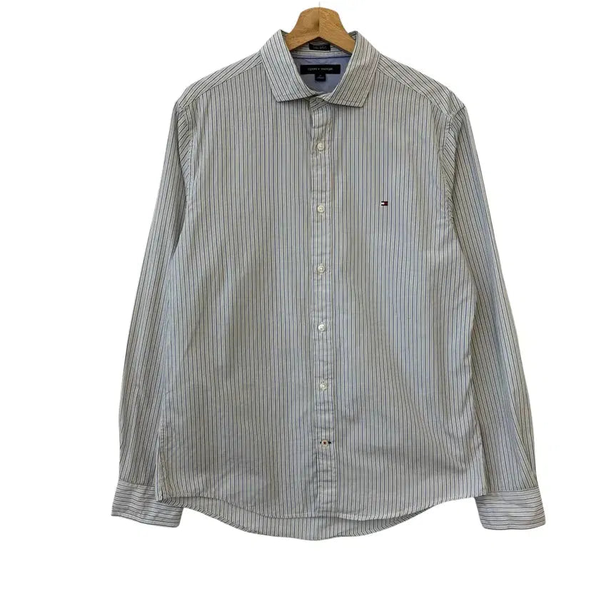 [BUNJANG] Tommy Hilfiger 100s 2-Ply Stripe Shirt / 타미힐피거 100수 2플라이 스트라이프 셔츠 M 정품