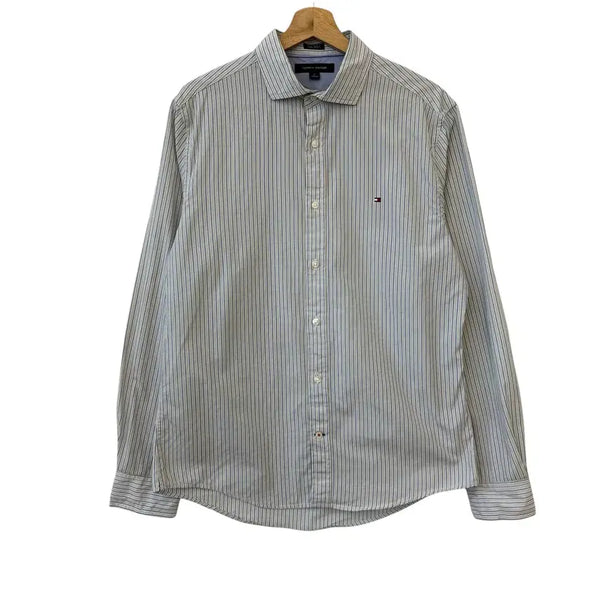 [BUNJANG] Tommy Hilfiger 100s 2-Ply Stripe Shirt / 타미힐피거 100수 2플라이 스트라이프 셔츠 M 정품
