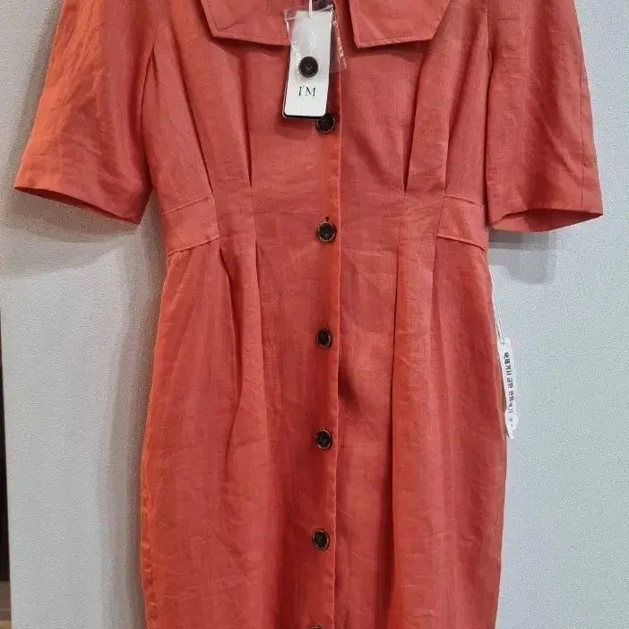 [BUNJANG] It MICHAA Coral Linen Short-Sleeve Dress / 잇미샤 코랄 린넨 반팔 원피스