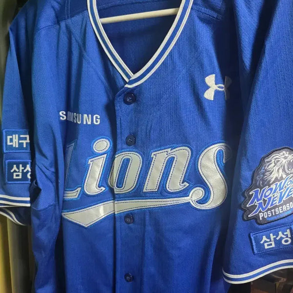 [BUNJANG] Samsung Lions 2024 Postseason Under Armour Re-Marked Baseball Jersey / 삼성라이온즈 2024 포스트시즌 언더아머 재마킹 유니폼