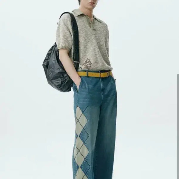 [BUNJANG] Yiwedel Embroidered Knit Collar T-shirt Vintage / (2) 이외들 자수 니트 카라티 빈티지 무신사 칼하트 폴로