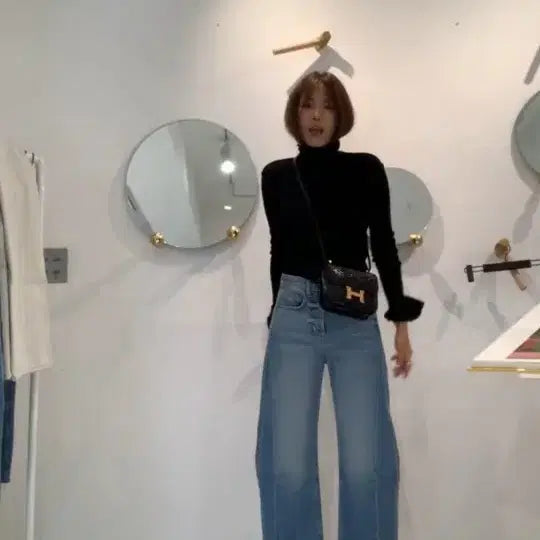 [BUNJANG] B SIDE JEANS Lasso Wide Fit Jeans (Light Blue, Size 25) / B SIDE JEANS 비사이드 진 라쏘