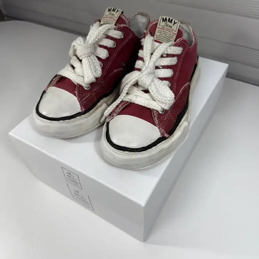 [BUNJANG] Mihara Yasuhiro Peterson DE Sole Canvas Low-Top Sneakers Red / 미하라 야스히로 피터슨 DE솔 레드