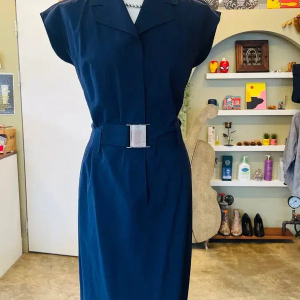 [BUNJANG] Fendi Navy Midi Dress / 펜디네이비 원피스