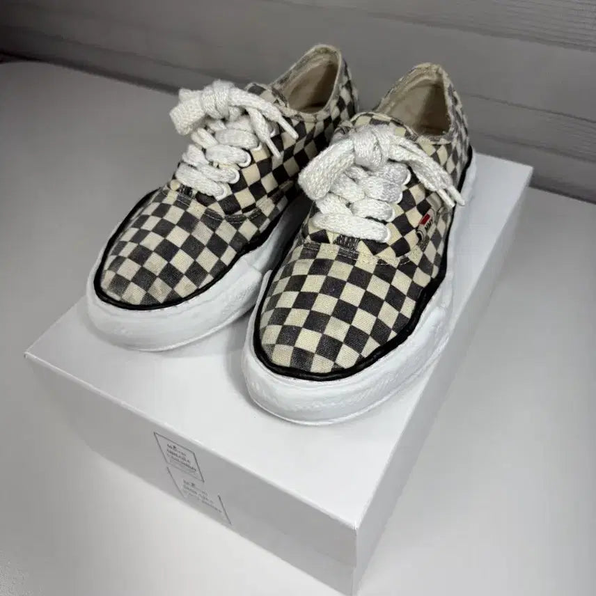 [BUNJANG] Mihara Yasuhiro Baker OG Sole Checkerboard Sneakers / 미하라 야스히로 체커보드