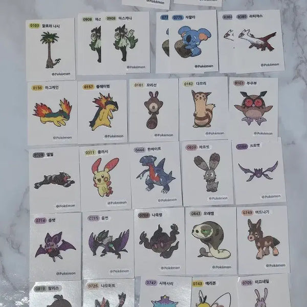 [BUNJANG] Pokemon Stickers Bundle (29 pcs) / 포켓몬 포켓몬스터 띠부씰 총 29장 일괄