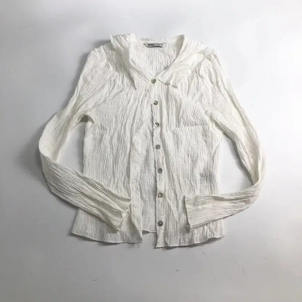 [BUNJANG] Mito White Texture Shirt / 셔츠 화이트 텍스쳐 셔츠 미쏘