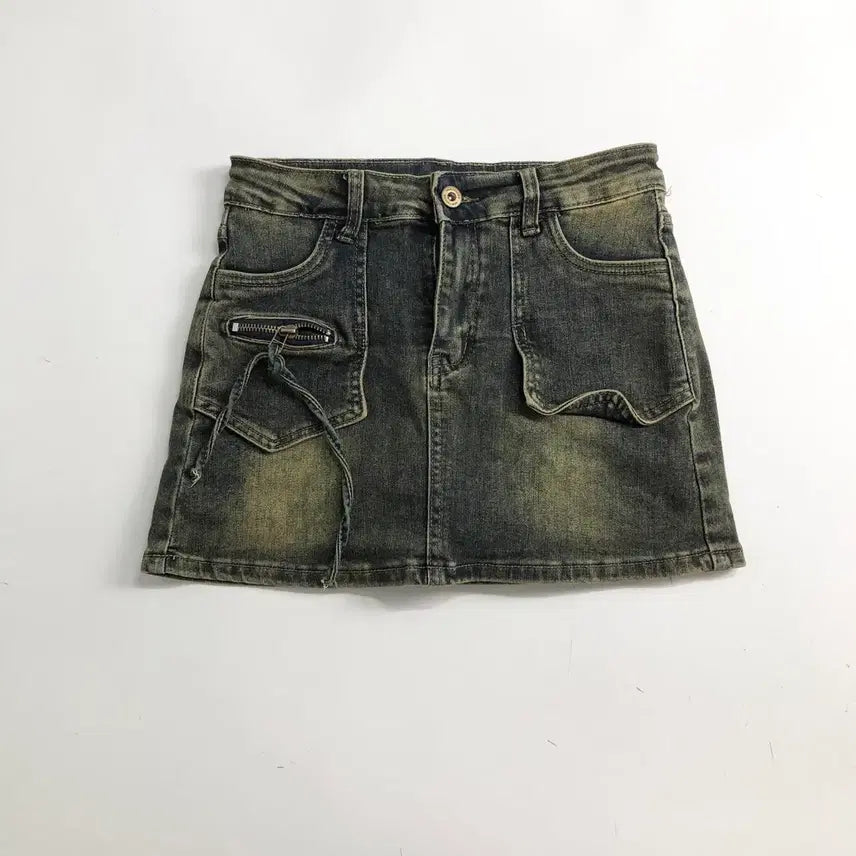 [BUNJANG] Cargo Denim Skirt / 카고 데님 스커트