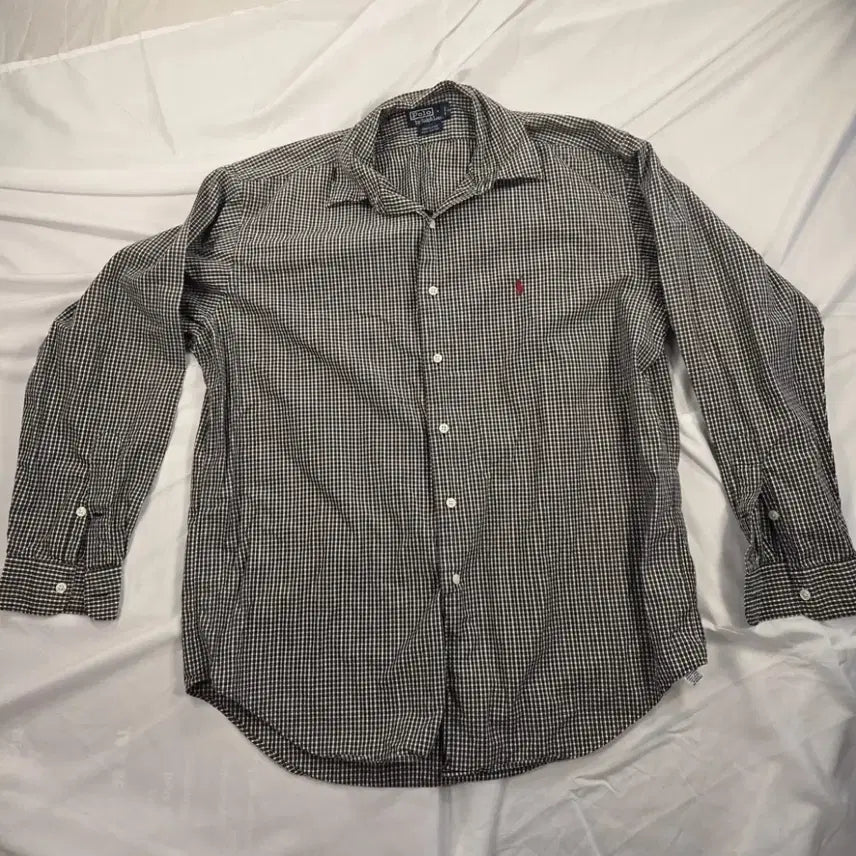 [BUNJANG] Polo Ralph Lauren Marlowe Black Check Long Sleeve Shirt / 폴로 랄프로렌 말로우 블랙 체크 롱슬리브 셔츠