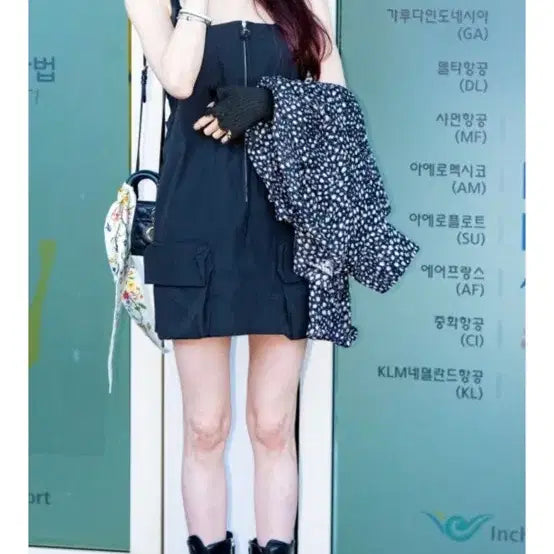[BUNJANG] Headment Cargo String Dress Black / 헤더먼트 카고 스트링 원피스 블랙