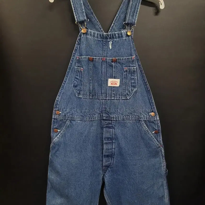 [BUNJANG] Round House Vintage Denim Overalls / ROUND HOUSE 라운드하우스 USA 빈티지 데님 오버롤 멜빵바지
