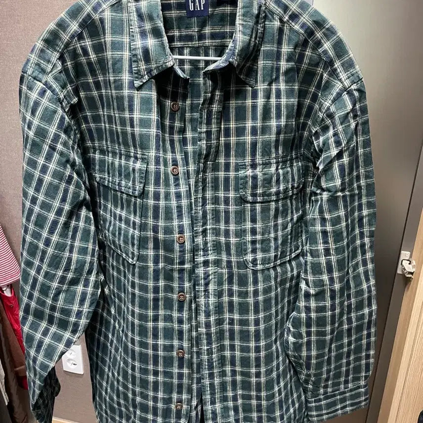 [BUNJANG] Vintage Old Cap Oversized Check Shirt - Size M / 빈티지 올드캡 오버사이즈 체크 셔츠 M사이즈