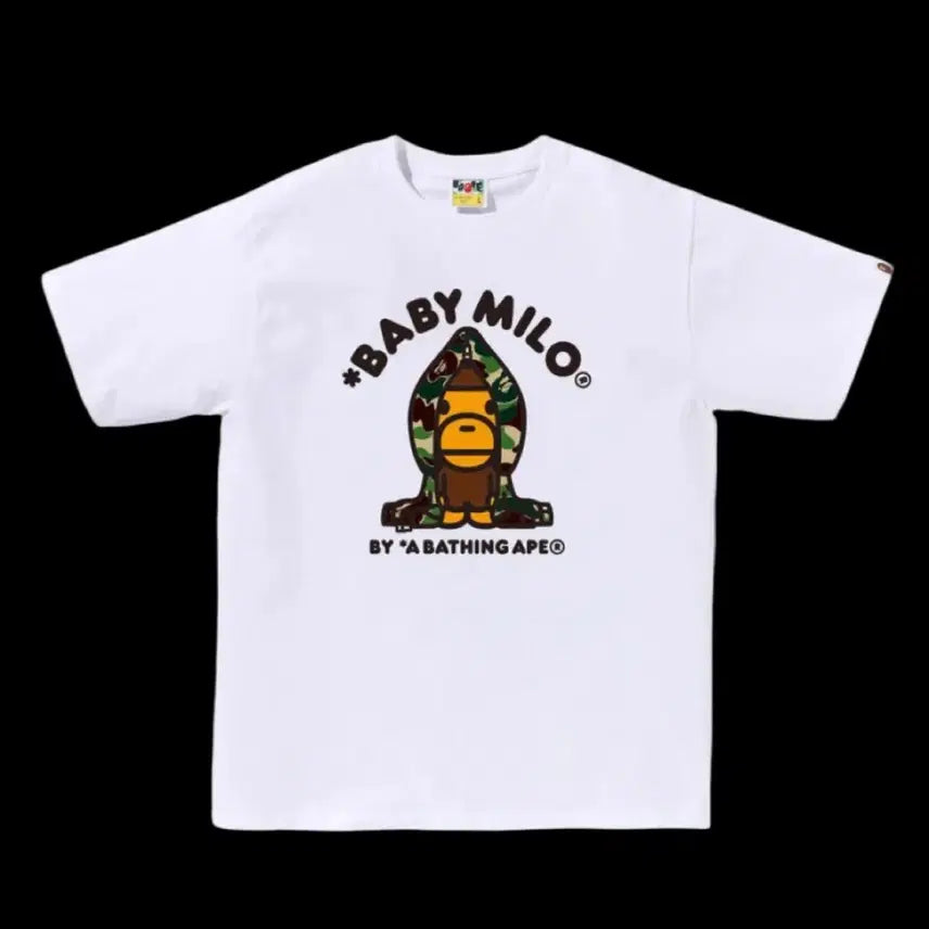 [BUNJANG] BAPE BABY MILO Shark Hoodie Short Sleeve / 베이프 베이비 마일로 샤크 후드 반팔