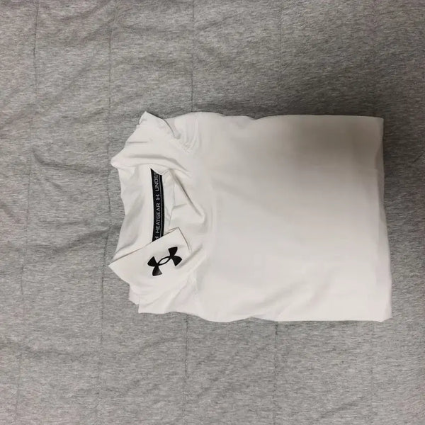 [BUNJANG] Under Armour Mock Compression Long Sleeve Shirt White / 언더아머 모크 기능성 컴프레션 긴팔 화이트