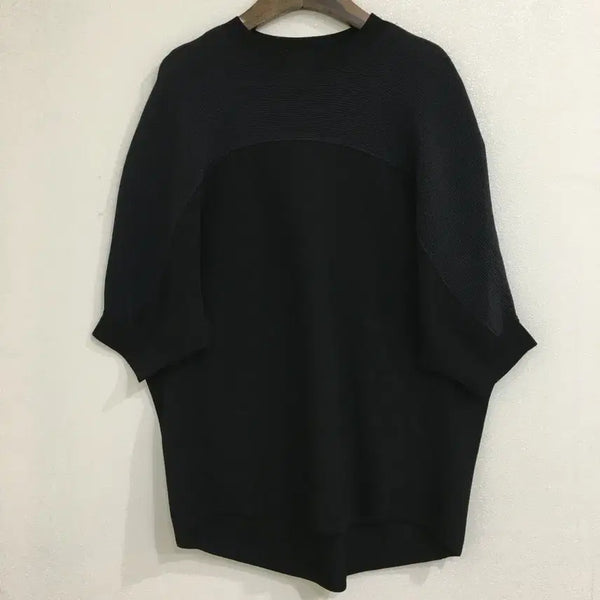 [BUNJANG] SYSTEM Short Sleeve Knit Black / SYSTEM 시스템 반팔 니트