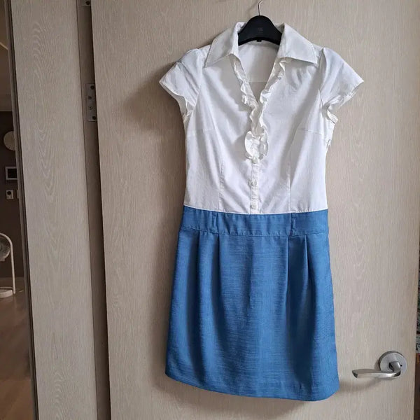 [BUNJANG] Ribbon Blouse Shirt Dress / 리본 블라우스 셔츠 원피스