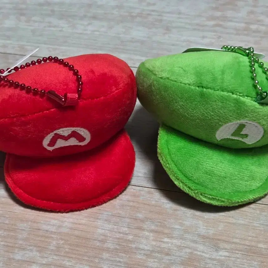 [BUNJANG] Super Mario & Luigi Hat Keychain Set / 슈퍼마리오 루이지 모자 키링